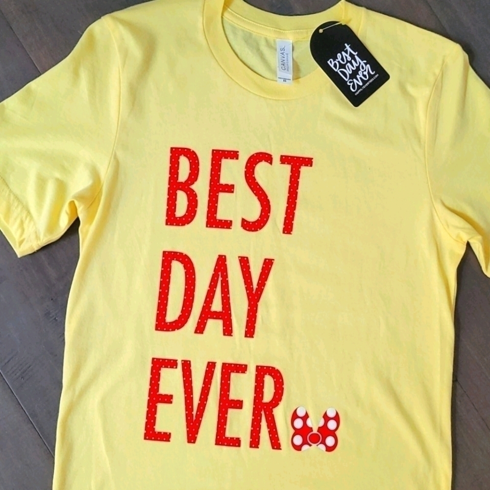 NWT Disney BEST DAY EVER Happily Ever Tees XS